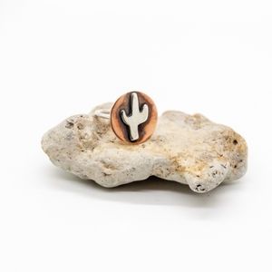 Cactus sterling silver ring